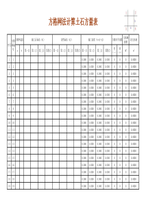 方格网法计算土石方表格(自动计算)