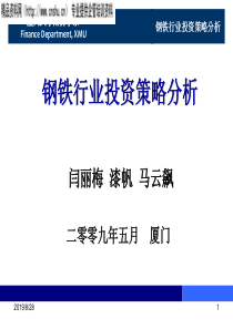 钢铁行业投资策略分析(PPT41页)