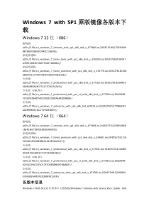 Windows-7-with-SP1原版镜像各版本下载地址