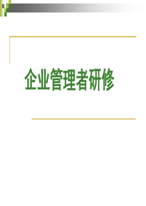 企业管理者研修