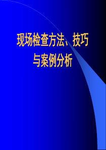 银行业现场检查方法_技巧与案例分析（PPT37页)