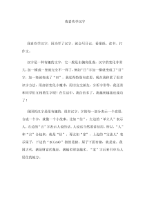 x学习汉字的收获