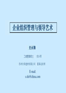 企业组织管理与领导艺术(2)