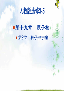 人教版高中物理选修3-5课件：第19章19.8+粒子和宇宙+(共24张PPT)
