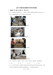 2017年贵州省安顺市中考化学试卷
