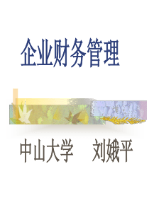 企业财务管理(两天外新)