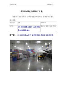 金刚砂+耐磨硬化地坪施工方案