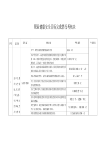 职业健康安全目标完成情况考核表