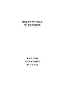 安全预评价报告