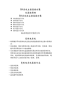BA系统主要监控对象