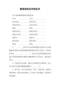 影视项目合作协议书