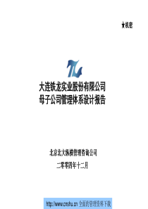 北大纵横-大连铁龙实业股份有限公司母子公司管理体系设计报告--neld99