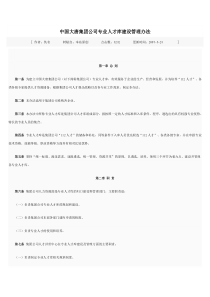 中国大唐集团公司专业人才库建设管理办法