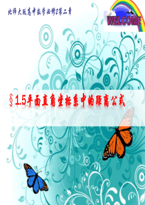 平面直角坐标系中的距离公式(经典)