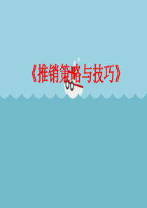 推销策略和技巧