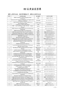 EI认定会议目录