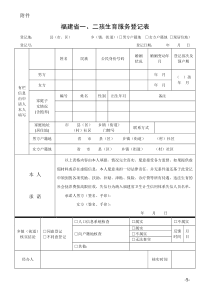 福建省一、二孩生育服务登记表