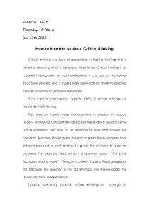 Critical-thinking-批判性思维-五段式英语作文