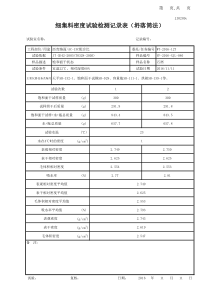 JJ0209c细集料密度试验检测记录表(坍落筒法)