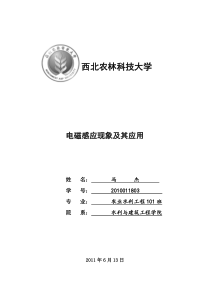 大物论文电磁感应现象及其应用