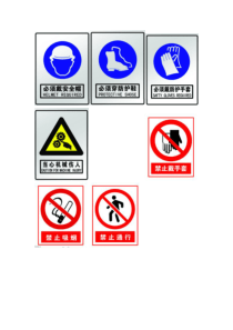 车间安全生产注意事项及警示标志