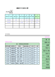 螺旋叶片直径计算