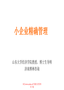 小企业精确管理(PPT 151)