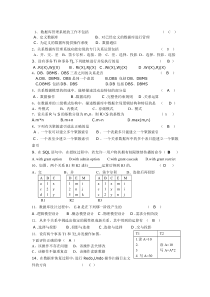 巢湖学院-数据库期末考试试题