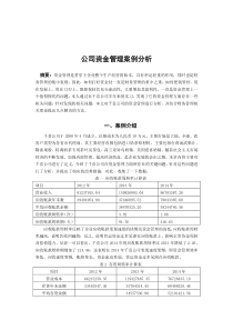 公司资金管理案例分析