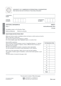 IGCSE数学试卷-past-paper