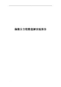偏微分方程数值解实验报告
