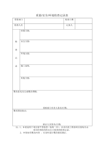 质量、安全、环境检查记录表