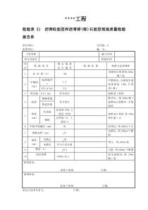 检验表21--沥青砼面层和沥青碎(砾)石面层现场质量检验报告单