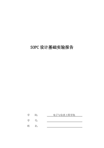 SOPC实验报告