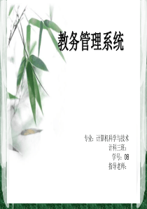 软件系统毕业答辩PPT