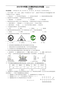 江苏省邗江区实验学校2018届九年级第三次中考模拟考试化学试题