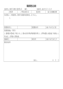 隐患排查记录表