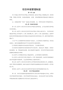 项目申报管理制度