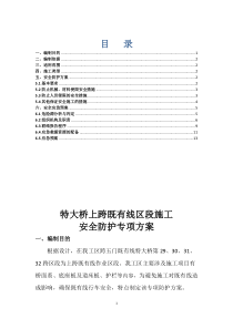 特大桥上跨既有线区段施工安全防护专项方案