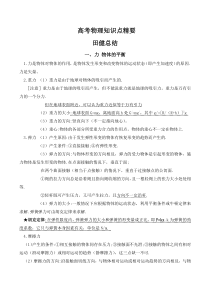 高考物理重要知识点精要讲解