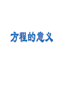 人教版五年级数学上册《方程的意义》PPT课件2