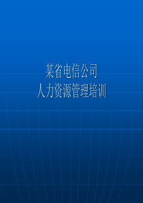 某省电信公司人力资源管理培训-HR猫猫