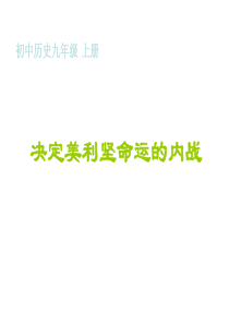 决定美利坚命运的内战--北师大版