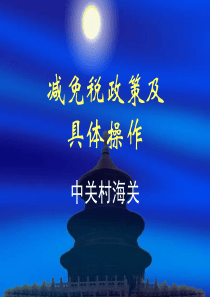 减免税讲稿