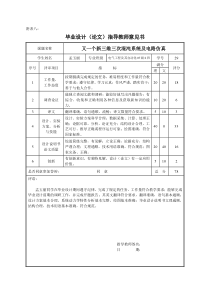 毕业设计指导教师意见
