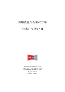 网络流量分析解决方案技术白皮书