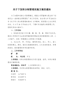 5积分制管理实施方案及细则