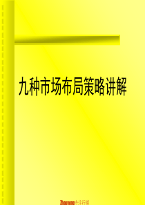 九种市场布局策略讲解
