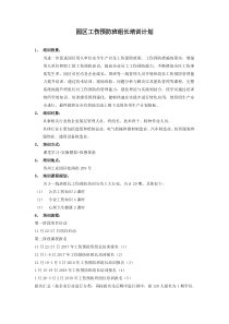 园区工伤预防班组长培训计划
