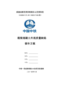 箱梁混凝土外观质量缺陷修补方案